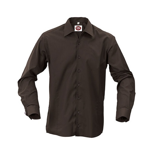 Koszula męska slim fit CGW630 - Chocolate