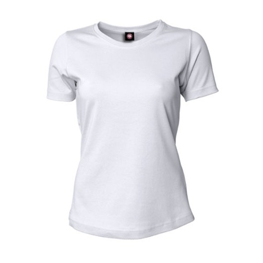 T-shirt Damski Slim Bawelna Poliester CGW9525 - White