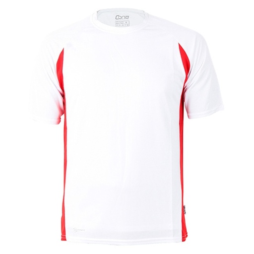 Koszulka sportowa slim CN110 - White & Red
