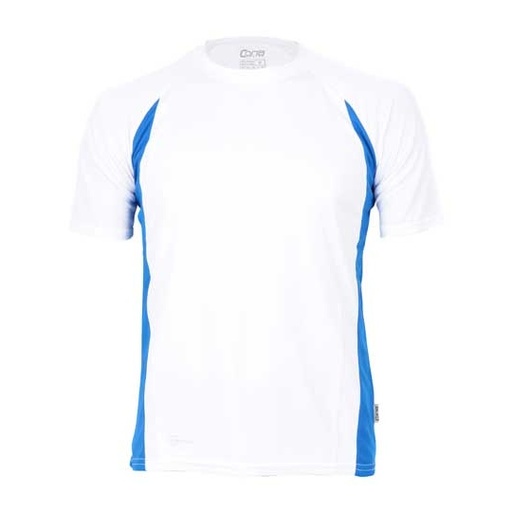 Koszulka sportowa slim CN110 - White & Royal Blue