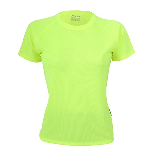 Damska koszulka sportowa slim CN130 - Neon Yellow