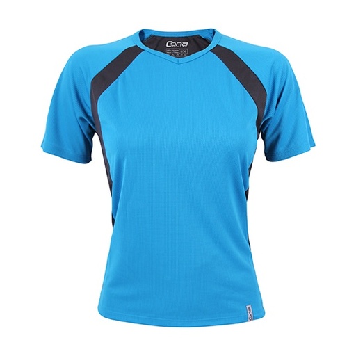 Koszulka Damska Sportowa Oddychająca CN150 - Azure Blue & Anthracite