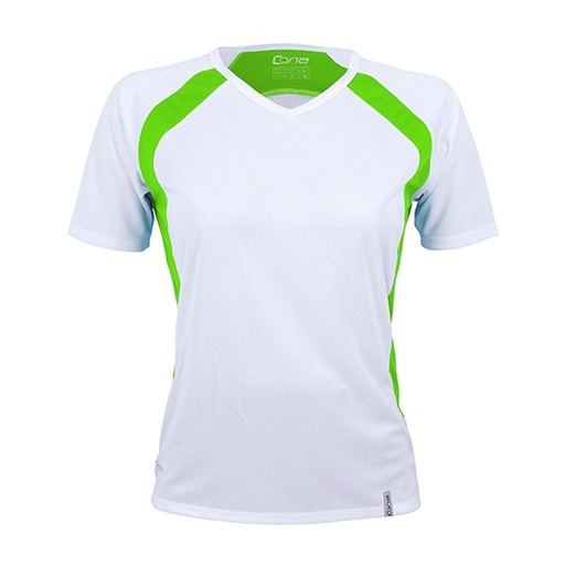 Damska koszulka sportowa CN150 - White & Lime