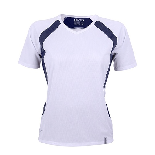 Koszulka Damska Sportowa Oddychająca CN150 - White & Navy