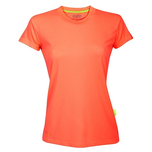 Koszulka Damska Slim Fit Funkcyjna Recyklingowana CN170 - Neon Peach