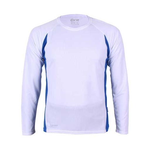 Koszulka Dopasowana Odprowadzajaca Wilgoc CN200 - White & Royal Blue