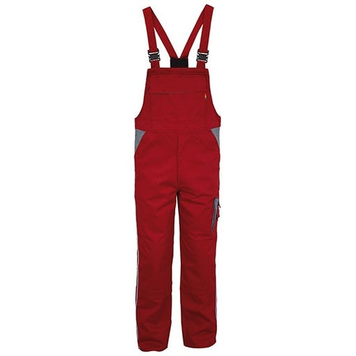 Ogrodniczki Robocze Bawelniano Poliestrowe CR483 - Red & Grey