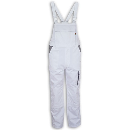 Ogrodniczki Robocze Bawelniano Poliestrowe CR483 - White & Grey