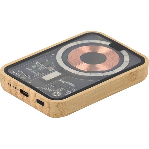 Power bank 5000 mAh z ładowarką indukcyjną Magsafe CONSTANCE 33949 - Beżowy