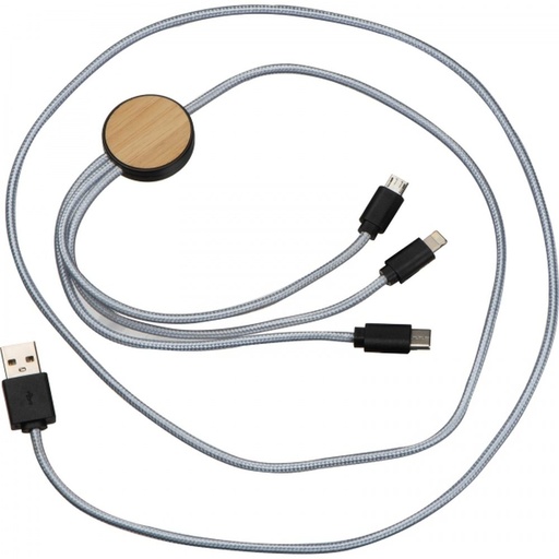 Kabel do ładowania 3w1 ERNESTYNA 33951 - Szary