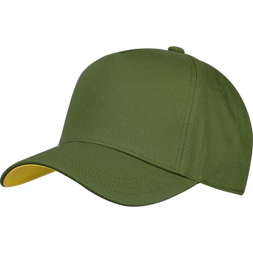 Czapka z daszkiem bawełniana 5 paneli 290 g/m2 AXEL 53918 - Khaki