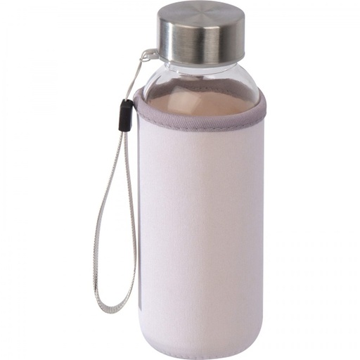 Butelka szklana z pokrowcem 300 ml LOTTE 60985 - Biały