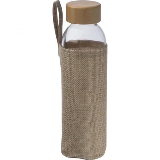 Butelka szklana z pokrowcem 500 ml CARLOTTA 62335 - Przeźroczysty