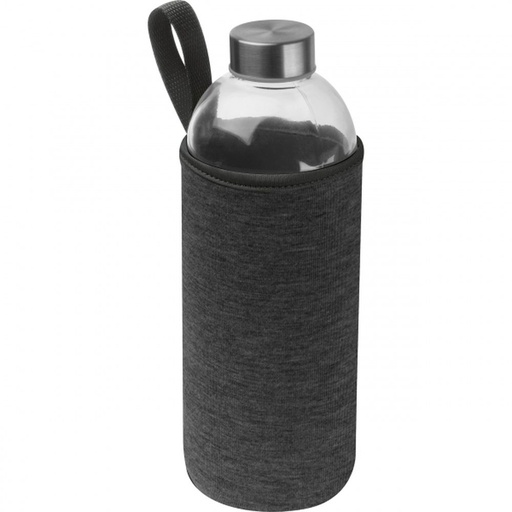 Butelka szklana z pokrowcem 1000 ml JESSICA 62427 - Ciemnoszary