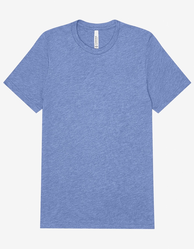 Koszulka Unisex Triblend z Okrągłym Dekoltem - Aqua Triblend (Heather)