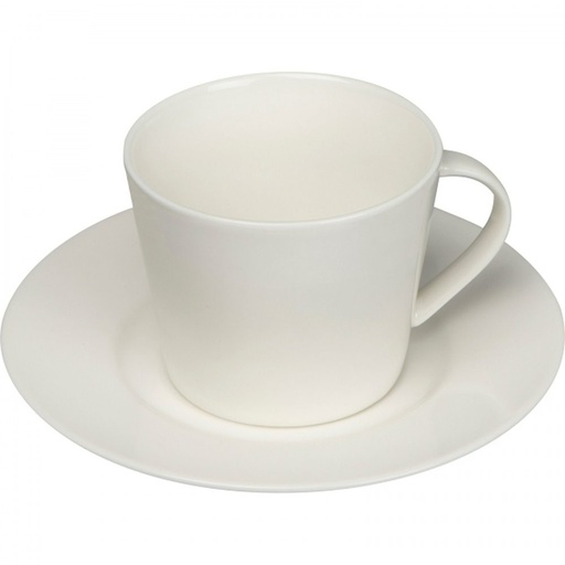 Filiżanka ceramiczna ze spodkiem 175 ml LYNN 83662 - Biały
