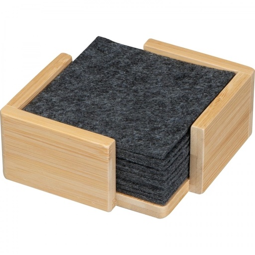 Podkładki filcowe pod kubek 10 szt. CELESTE 83862 - Ciemnoszary