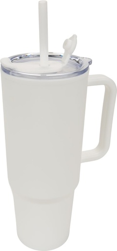 Kubek ze słomką XXL 1200 ml TEODORA 84686 - Biały