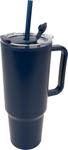 Kubek ze słomką XXL 1200 ml TEODORA 84686 - Granatowy