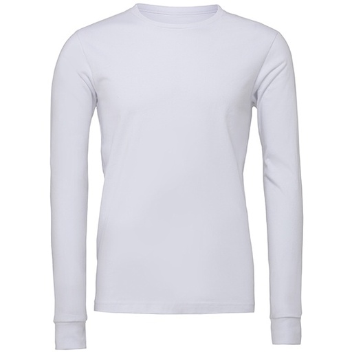 Koszulka z Długim Rękawem Unisex Czesana Bawełna Ring-Spun CV3501 - White