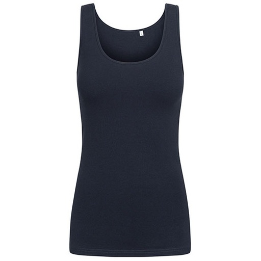 Top bez rekawow Dopasowany Bawełna Elastan E1051 - Navy
