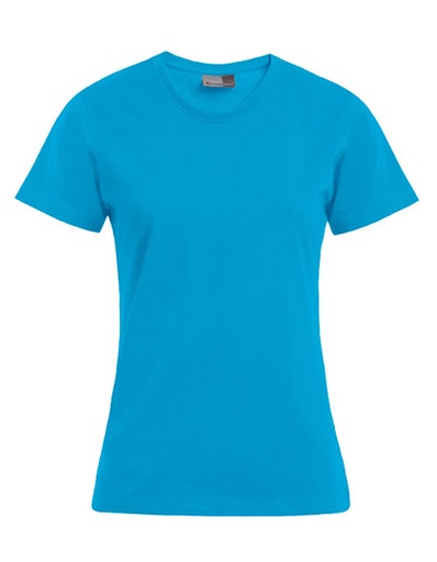 Damski T-shirt Slim E3005 - Turquoise