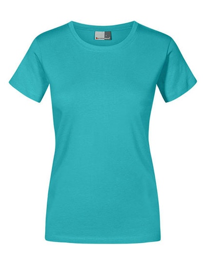 T-shirt Damski Slim Bawelniany E3005 - Jade