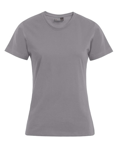 Damski T-shirt Slim E3005 - New Light Grey (Solid)
