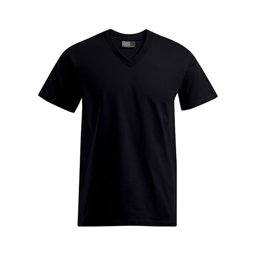 T-shirt męski V-neck klasyczny E3025 - Black