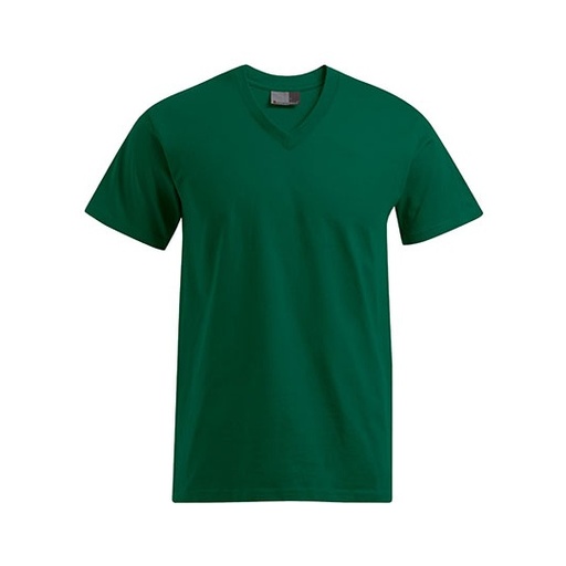 T-shirt męski V-neck klasyczny E3025 - Forest