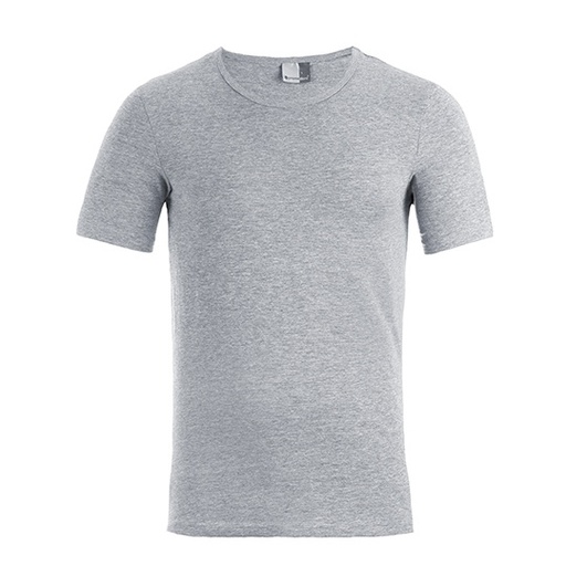 Koszulka Meska Slim Fit Bawelna Elastan E3081 - Sports Grey (Heather)