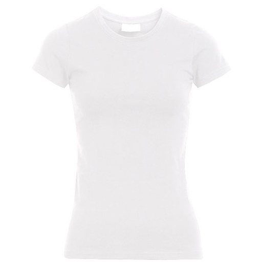 T-shirt Damski Slim Bawelna Elastan E3085 - White