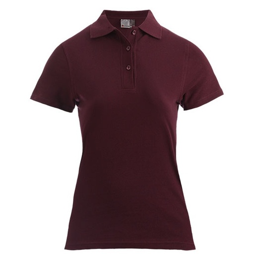 Damska koszulka polo slim E4005F - Burgundy