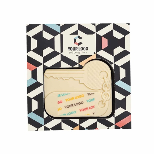 Czekolada Choco4mat klucz print – Biała – pakiet 100 szt.