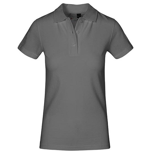 Damska koszulka polo slim E4005F - Steel Grey (Solid)