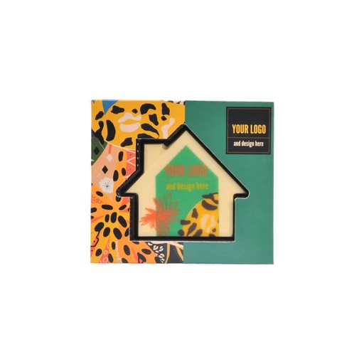 Czekolada Choco4mat mini domek print – Biała – pakiet 200 szt.