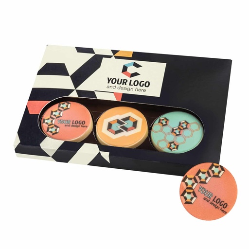 Praliny choco circle 6 szt. – Biała z sycylijskich migdałów – pakiet 100 szt.