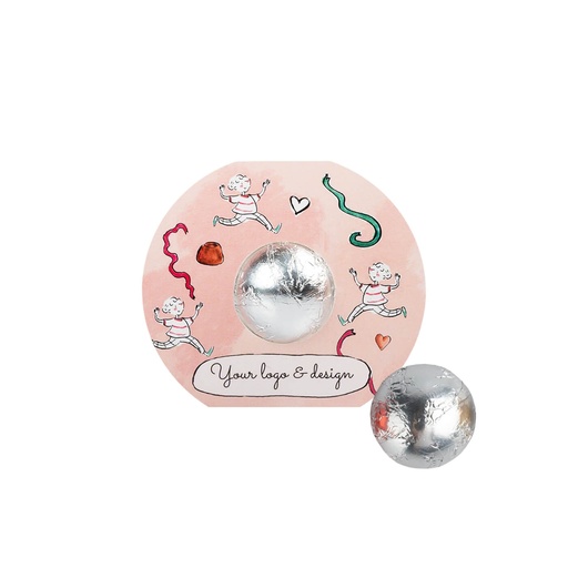 Pralinka Sweet Sphere holder – koło – Mleczna z orzechów laskowych – pakiet 200 szt.
