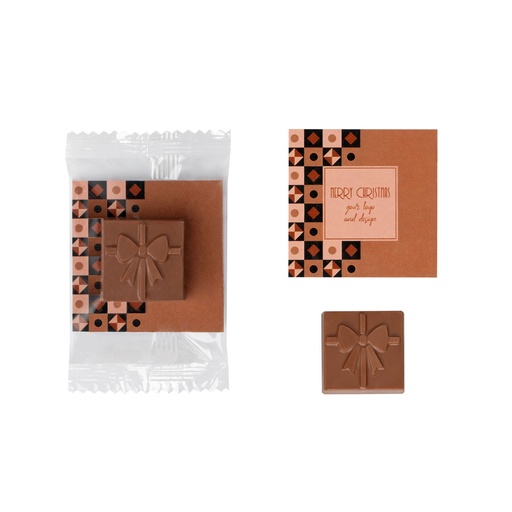 Advert Card – pralinka gift box – Mleczna z karmelowym – pakiet 500 szt.