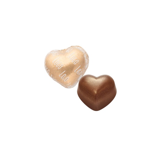 Pralinka velvet heart logo – Mleczna z wiśniowym – pakiet 2000 szt.
