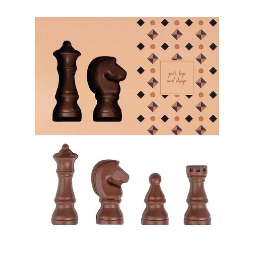 Czekoladki checkmate – Mleczna – pakiet 100 szt.