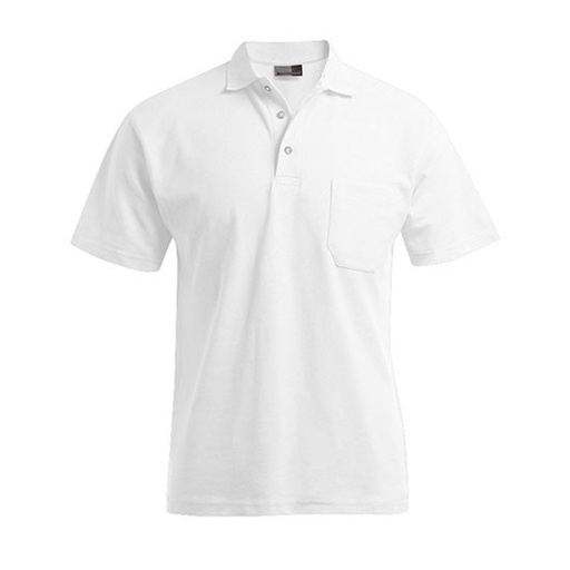 Koszulka Polo Meska Klasyczna Pique Bawelniana E4100 - White