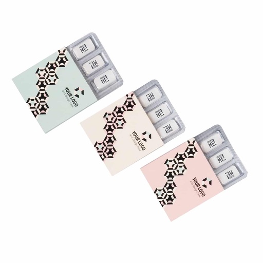 Gumy do żucia w blistrze 6 szt. brand me! mints – Mięta – pakiet 1000 szt.