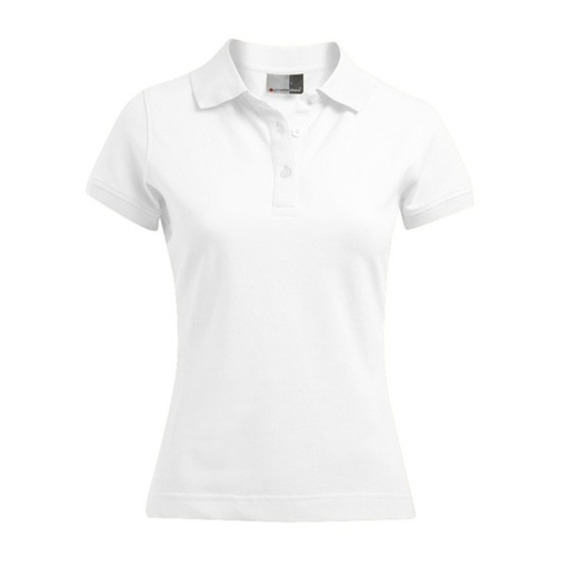 Koszulka Polo Damska Dopasowana Bawełniana z Elastanem E4150 - White