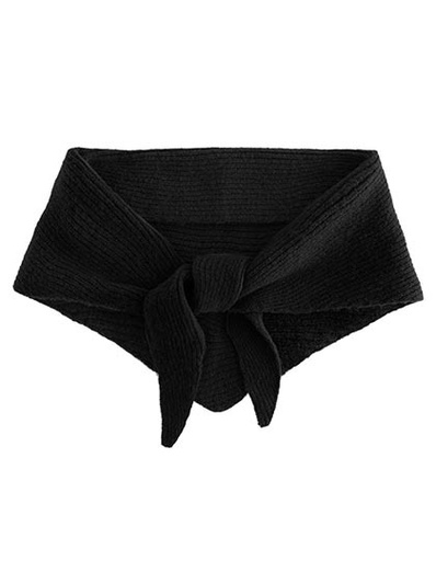 Dzianinowa chusta trójkątna CB402 - Black