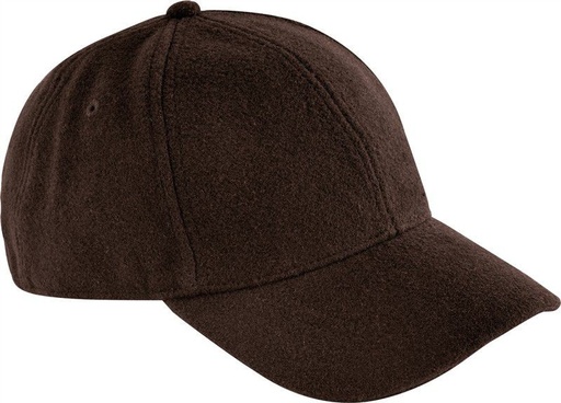 Czapka z daszkiem z domieszką wełny CB619 - Dark Brown