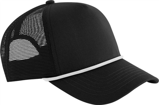 Czapka trucker 5-panelowa ze sznurkiem CB633 - Black / White