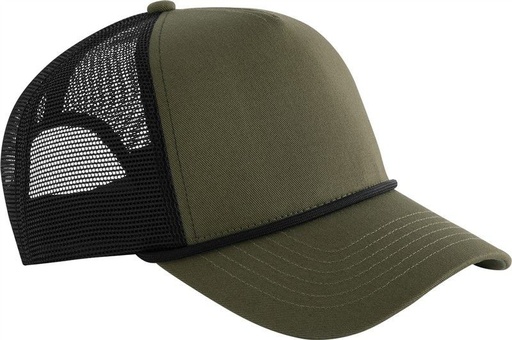 Czapka trucker 5-panelowa ze sznurkiem CB633 - Military Green / Black