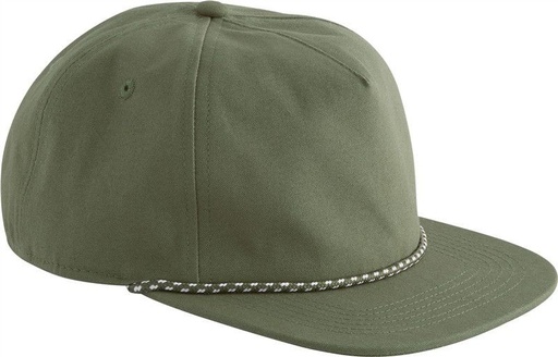 Czapka 5-panelowa z bawełny organicznej ze sznurkiem CB864N - Olive Green