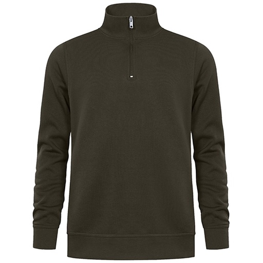 Bluza Unisex Molton z krotkim zamkiem E5052 - Khaki